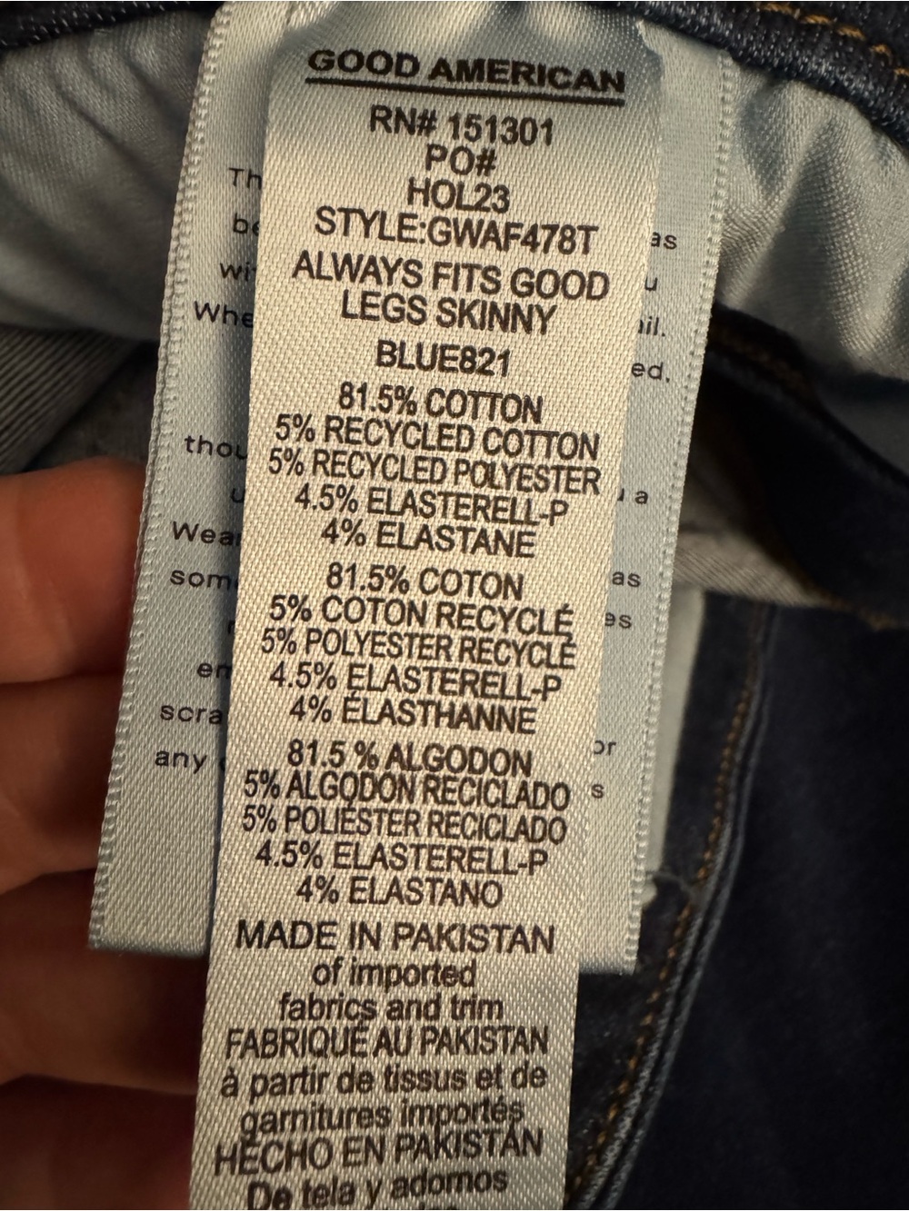 Good American Always Fit Good Legs Skinny Jeans Size 20-26 - Picture 7 of 14